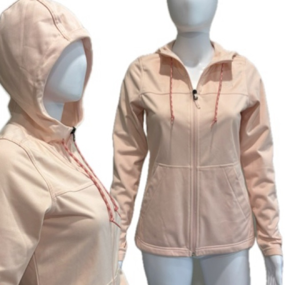 The North Face Full Zip Hoodie Womens Size XS Light Pink Kangaroo Pocket Jacket